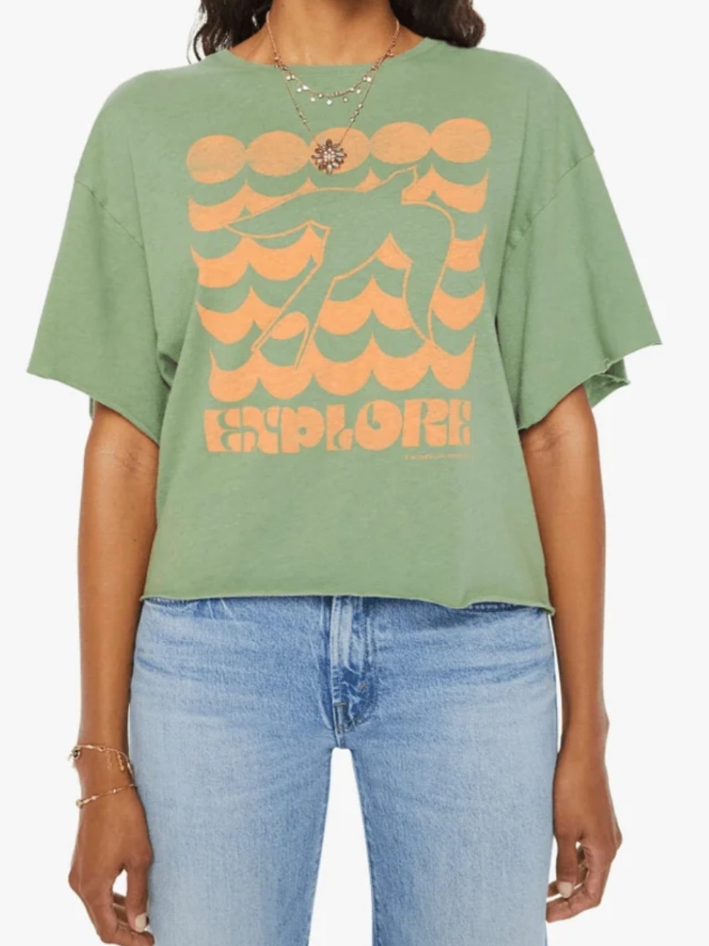 MOTHER The Cut Wingman Tee Size XL RT $110 Explore